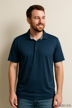 Mio Marino Polo Golf Shirt Short Sleeve Colour Navy Size Large SPF 30+